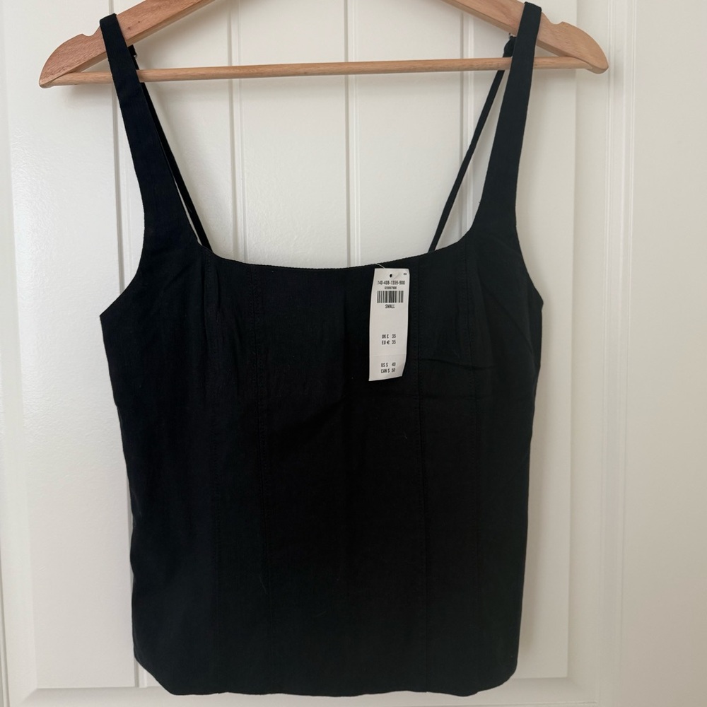 NWT Abercrombie & Fitch Cotton-Blend Squareneck Corset Top